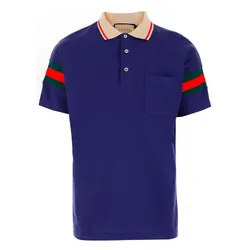 Áo Polo Gucci With Pocket Màu Xanh Size L