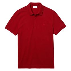 Áo Polo Nam Lacoste Paris Polo Shirt Regular Fit Stretch Cotton Piqué PH5522-Z1Q Màu Đỏ Đô Size 2