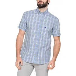 Áo Sơ Mi Carrera Jeans Short Sleeved Shirt 213C1230A_50J Kẻ Ca Rô Màu Xanh Nhạt Size L