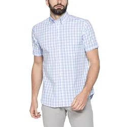 Áo Sơ Mi Carrera Jeans Short Sleeved Shirt 213C1230A_K60 Màu Xanh Kẻ Size L