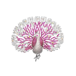 Cài Áo Meri Peacock Sang Trọng BR515 Màu Hồng