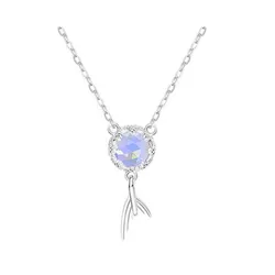 Dây Chuyền Lili Jewelry Bạc Đính Pha Lê Aurora Đuôi Cá Xinh Xắn Lili_888428 Màu Bạc Xanh