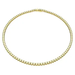Dây Chuyền Nữ Swarovski Matrix Tennis Necklace Round Cut, Small, Yellow, Gold-Tone Plated 5661191 Màu Vàng