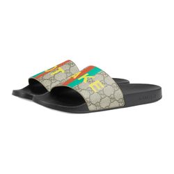 Dép Gucci Print Slide Sandals Not Fake Phối Màu Size 35