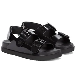 Dép Sandal Gucci Isla Buckled Rubber Sandals Màu Đen