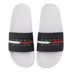 Dép Tommy Hilfiger Sandal TM Ratter White/Navy Màu Trắng Phối Xanh Size 44.5