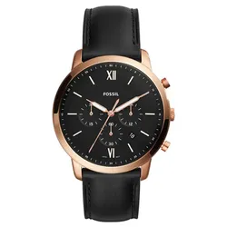 Đồng Hồ Nam Fossil Neutra Chrono FS5381 Màu Đen/ Vàng Hồng