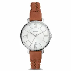 Đồng Hồ Nữ Fossil Jacqueline Three-Hand Date Brown Eco Leather ES5208 Màu Bạc Nâu