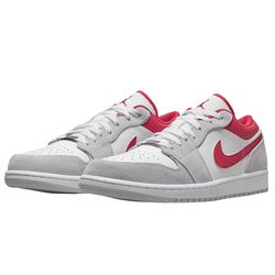 Giày Thể Thao Nike Air Jordan 1 Low SE Light Smoke Grey Gym Red DC6991 016 Màu Trắng Đỏ Size 40.5