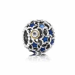 Hạt Vòng Charm Pandora Night Sky Openwwork Charm 791371cz Màu Xanh Blue