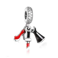 Hạt Vòng Charm Pandora Pandocci 2017 Per Autumn Red Lipsticks & High Heels & Dress B074QQ24NX Màu Bạc
