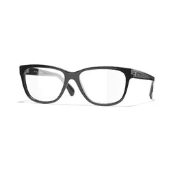 Kính Mắt Cận Chanel Lunettes De Vue Rectangles CH3406 C501 Màu Đen Size 52