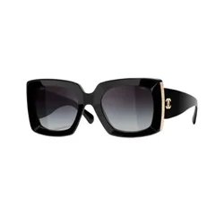 Kính Mát Chanel Rectangle Sunglasses CH5435 Màu Xám Đen