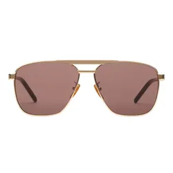 Kính Mát Gucci Navigator-Frame Sunglasses ‎GG1164S Màu Nâu Size 58
