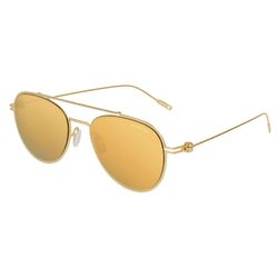 Kính Mát Montblanc Aviator Frame Metal Sunglasses 123988 Màu Vàng