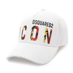 Mũ Dsquared2 White With Logo Sunset Cool ICON Printed BCM0668 05C00001 1062 Màu Trắng