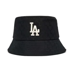 Mũ MLB Monogram Classic Jacquard Bucket Hat LA Dodgers Black 32CPH3111-07L Màu Đen