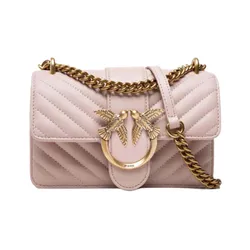 Túi Đeo Chéo Pinko Ladies Icon V Quilt Mini Love Shoulder Bag Màu Hồng Nhạt