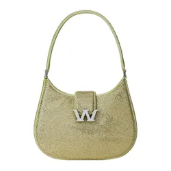 Túi Đeo Vai Alexander Wang W Legacy Small Hobo In Crystal Satin 20223R3MV752 Màu Xanh Olive