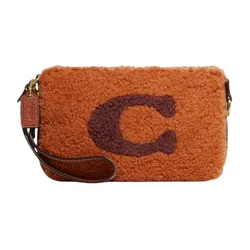 Túi Đeo Vai Coach Nolita 19 In Shearling With Coach Motif CE691 Màu Nâu