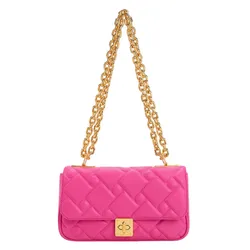 Túi Đeo Vai Nữ Charles & Keith CNK Tillie Quilted Chain Bag Fuchsia 20782080 Màu Hồng