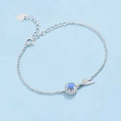 Vòng Đeo Tay LiLi Jewelry Bạc Đính Pha Lê Aurora Chú Cá Xinh Xắn Lili_812739 Màu Bạc Xanh