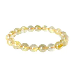 Vòng Đeo Tay LiLi Jewelry Thạch Anh Tóc Vàng 5A LILI_378476 Kích Thước Đá 7mm Màu Vàng