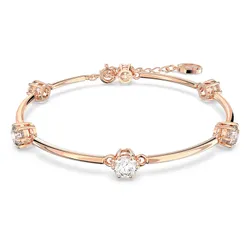 Vòng Đeo Tay Swarovski Constella Bangle Round Cut, White, Rose Gold-Tone Plated 5654495 Màu Vàng Hồng