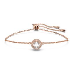 Vòng Đeo Tay Swarovski Constella Bracelet Round Cut, White, Rose Gold-Tone Plated 5636273 Màu Vàng Hồng