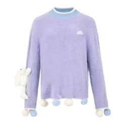 ao-len-13-de-marzo-mohair-ball-sweater-purple-fr-jx-537-mau-tim-size-s