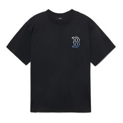Áo Phông MLB Gradation Monogram Clipping Overfit Boston Red Sox Tshirt 3ATSM0633-43BKS Màu Đen