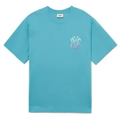 Áo Phông MLB Gradient Monogram Clipping Overfit New York Yankees Tshirt 3ATSM0633-50TQS Màu Xanh Blue