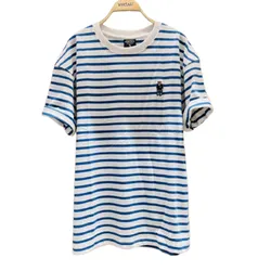 Áo Phông WHOAU Tshirt Sọc Màu Xanh Blue