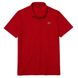 Áo Polo Nam Lacoste Sport Golf Textured Red DH6844 Màu Kẻ Đỏ Size M