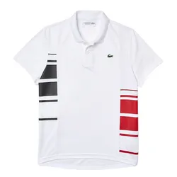 Áo Polo Nam Lacoste Men's Sport Color Block And Mesh Polo Shirt DH0866-GGC Màu Trắng Size 2