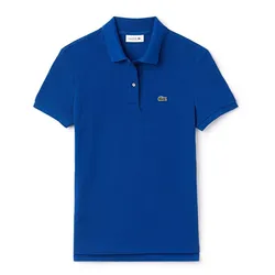 Áo Polo Nữ Lacoste Short Sleeve Classic Fit Pique PF7839 CC3 Màu Xanh Blue Size 38