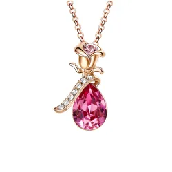 Dây Chuyền Nữ Kya Jewel Golden Rose Swarovski SN111-Đ Màu Vàng Hồng