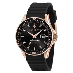 Đồng Hồ Nam Maserati Sfida Automatic Black Dial Men's Watch R8821140001 Màu Đen/ Vàng Hồng