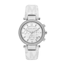 Đồng Hồ Nữ Michael Kors MK Parker Pavé Silver-Tone And Logo Watch MK7226-784830 Màu Trắng Bạc
