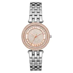 Đồng Hồ Nữ Michael Kors MK3446 Đính Đá Màu Bạc