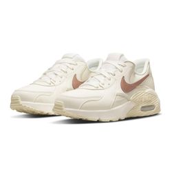 Giày Thể Thao Nữ Nike Air Max Lace-up Casual Style Leather Low-Top Sneakers WDM0837 Màu Nâu Be Size 36