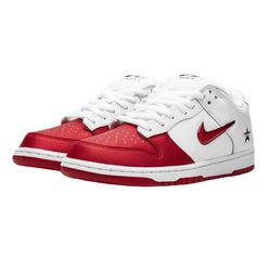 Giày Thể Thao Supreme x Nike Dunk Low Varsity Red/White CK3480-6000 Màu Đỏ Trắng Size 36.5