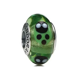 Hạt Vòng Charm Pandora Mariquita Murano 790653 Màu Xanh Green