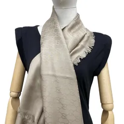 Khăn Quàng Cổ Gucci Scarfs 387563 3G646 9700 Wool Màu Beige