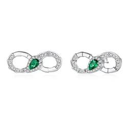 Khuyên Tai Nữ Kya Jewel Swarovski Love SE121 Màu Xanh Bạc
