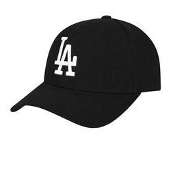Mũ MLB Metal Logo Adjustable Cap La Dodgers Màu Đen Chữ Trắng