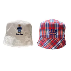 Mũ WHOAU Bucket Club Steve Hai Mặt  Màu Trắng - Đỏ