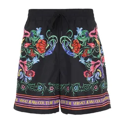 Quần Short Nam Versace V-Emblem Garden Shorts 74GADD17 CQS55 G89 Màu Đen Size 46