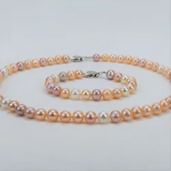 Set Dây Chuyền + Vòng Đeo Tay Nữ Minh Hà Pearl Jewelry Ngọc Trai Tứ Quý Phối Màu