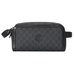 Túi Cầm Tay Gucci Toiletry Case With Interlocking G Màu Đen